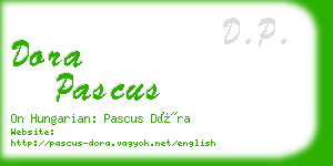 dora pascus business card
